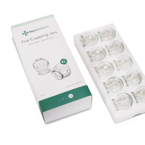 Set van 10 cupping-glazen, maat XL