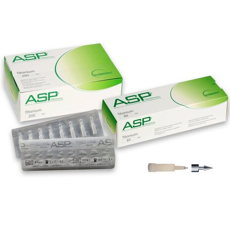 Acupunctuur ASP Titan verblijfsnaalden - titanium, 200 stuks